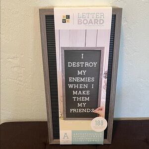 # 0934+ Gray Letter Board with White Letters